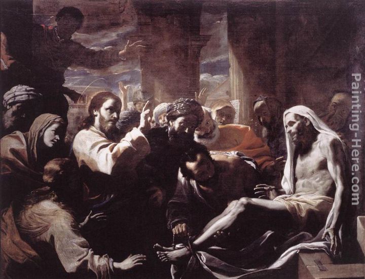 The Raising of Lazarus painting - Mattia Preti The Raising of Lazarus art painting